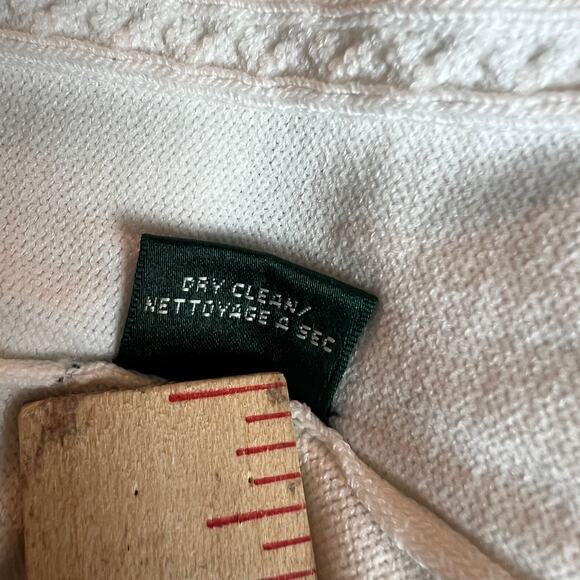 Ralph Lauren Light Academia Fishermancore Fit & Flare Knit White Dress Size M - Picture 12 of 16